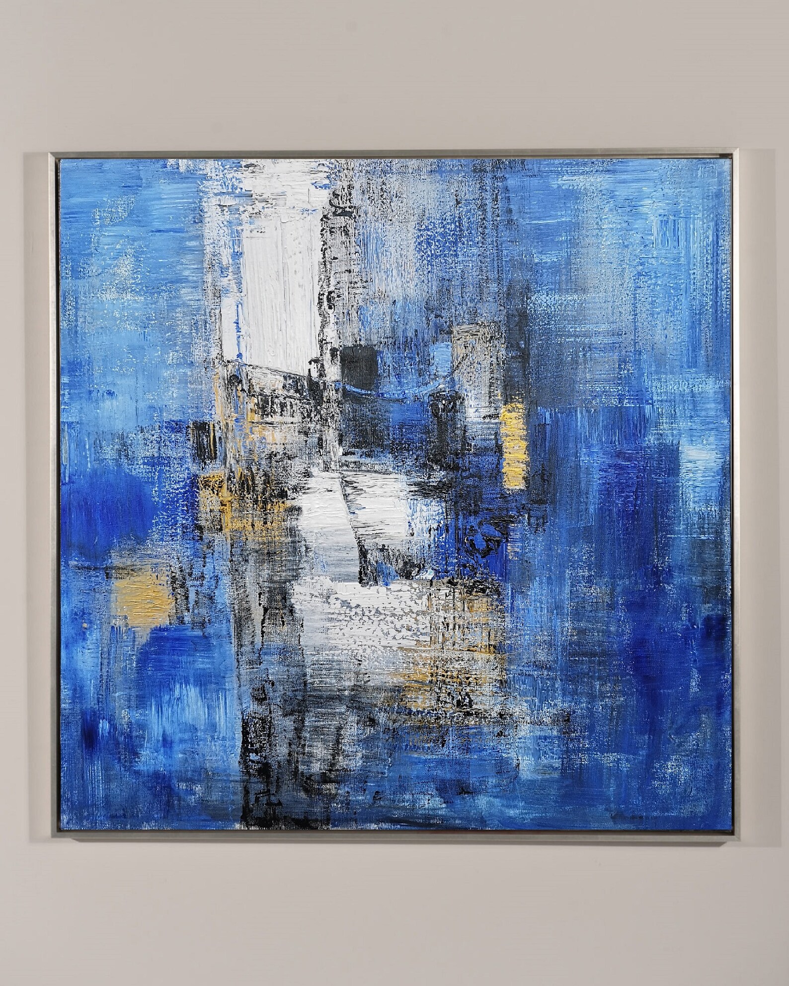 Large Blue Abstract Canvas PaintingMinimalist Abstract Etsy