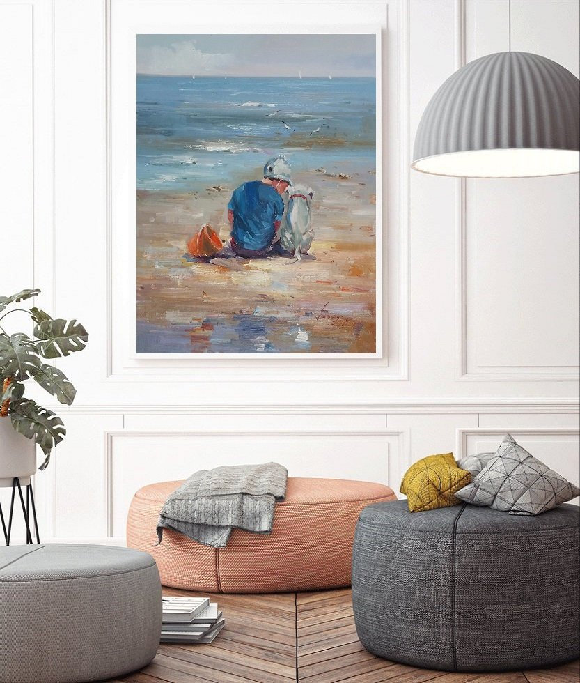 Original Beach Oil PaintingSmall Wall Art Beach Oil Etsy