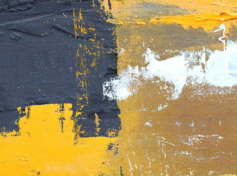 Original Orange Yellow Abstract Paintingabstract Painting Etsy