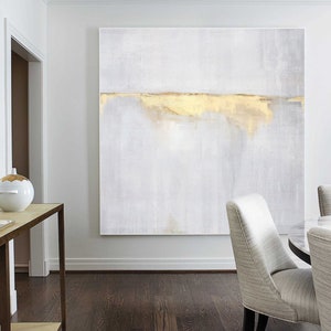 Large Abstract Painting On Canvas,Beige Painting Gold Painting Abstract Painting,Sunrise Landscape Painting,Ocean Art,Wall Art Office Decor image 5