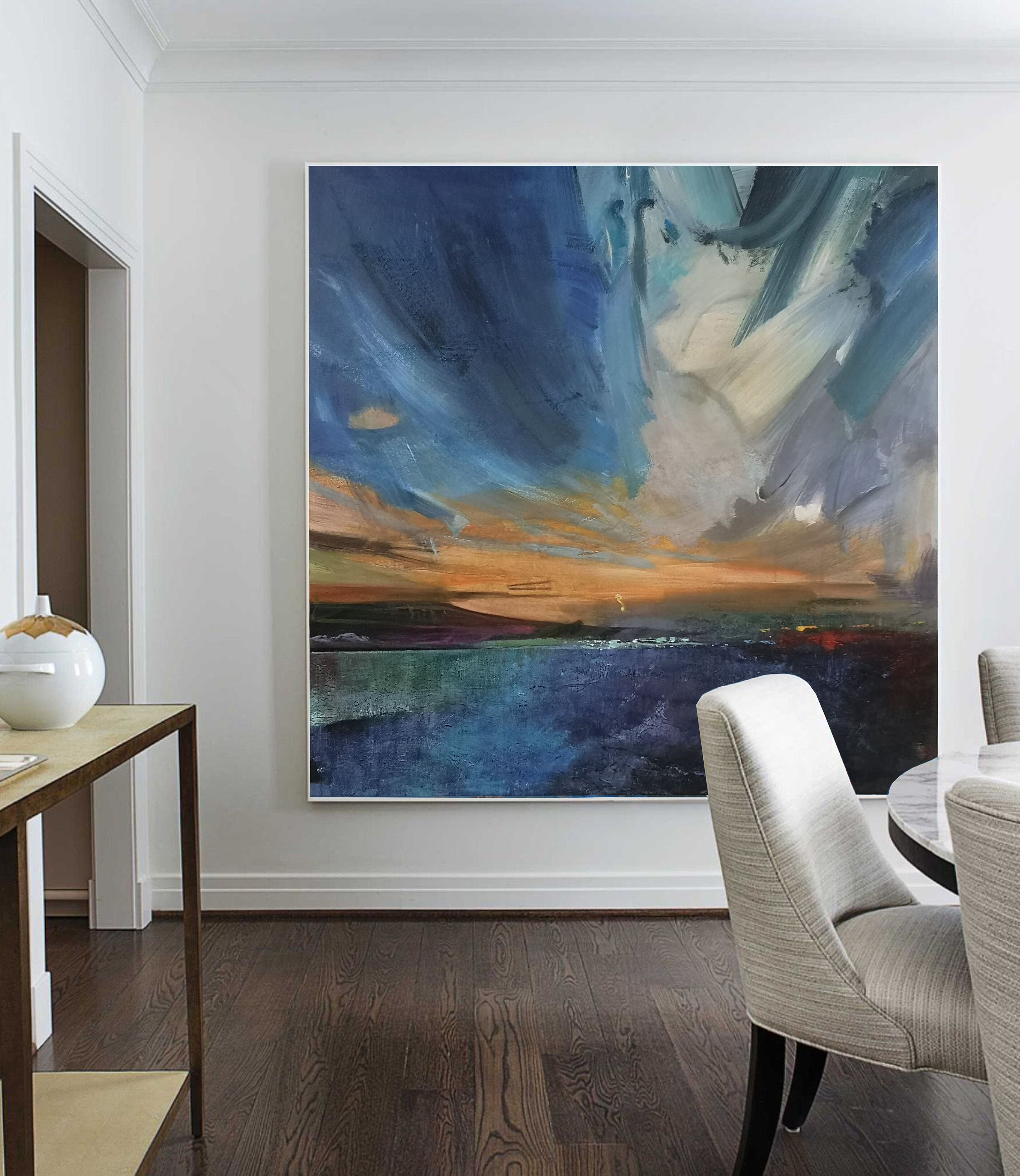 Ocean view oil painting-SEA RAGE-framed-100% hand-painted canvas art-large  size oil painting(OC-12)