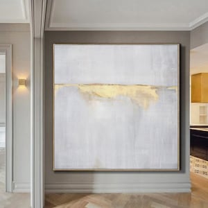 Large Abstract Painting On Canvas,Beige Painting Gold Painting Abstract Painting,Sunrise Landscape Painting,Ocean Art,Wall Art Office Decor image 7