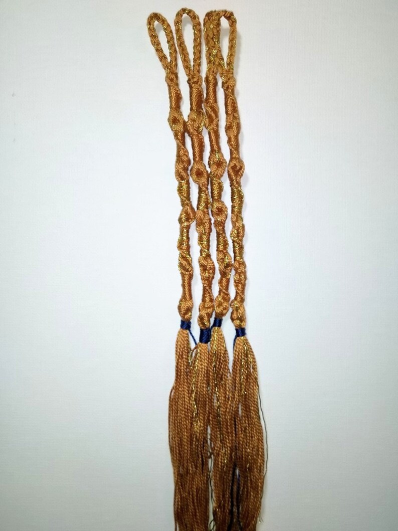 Hebrew Tassels Handmade Copper & Copper w/ Gold Accent Tzitzit Etsy
