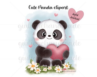 Panda, png, digital download, love png, 2 file individually downloadable for sublimation  design, printables.