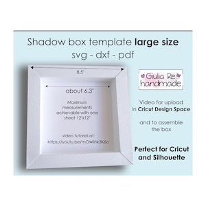 Shadow box Large Size cornice in cartoncino, Tutorial fotografico per Cricut Design Space incluso