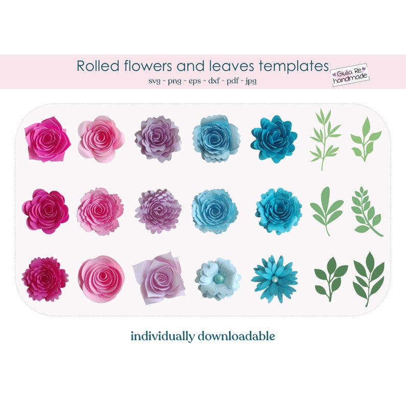 Download Rolled flower svg svg files for cricut digital download | Etsy