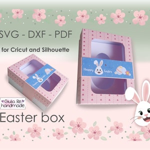 Easter box svg template, svg files for cricut and silhouette, tutorial for upload in Design Space included, Video tutorial on Youtube