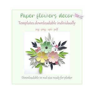Fiori di carta, fiori art, fiori di feltro, fiori di stoffa, svg, pdf 300 dpi