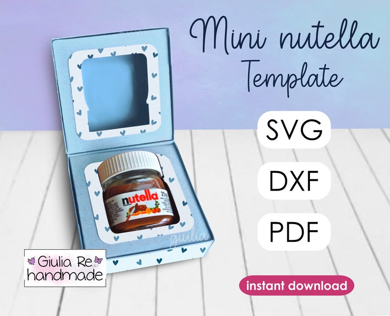 Nutella Pattern Nutella Box SVG, Svg Files for Cricut and Silhouette, Tutorial for ...