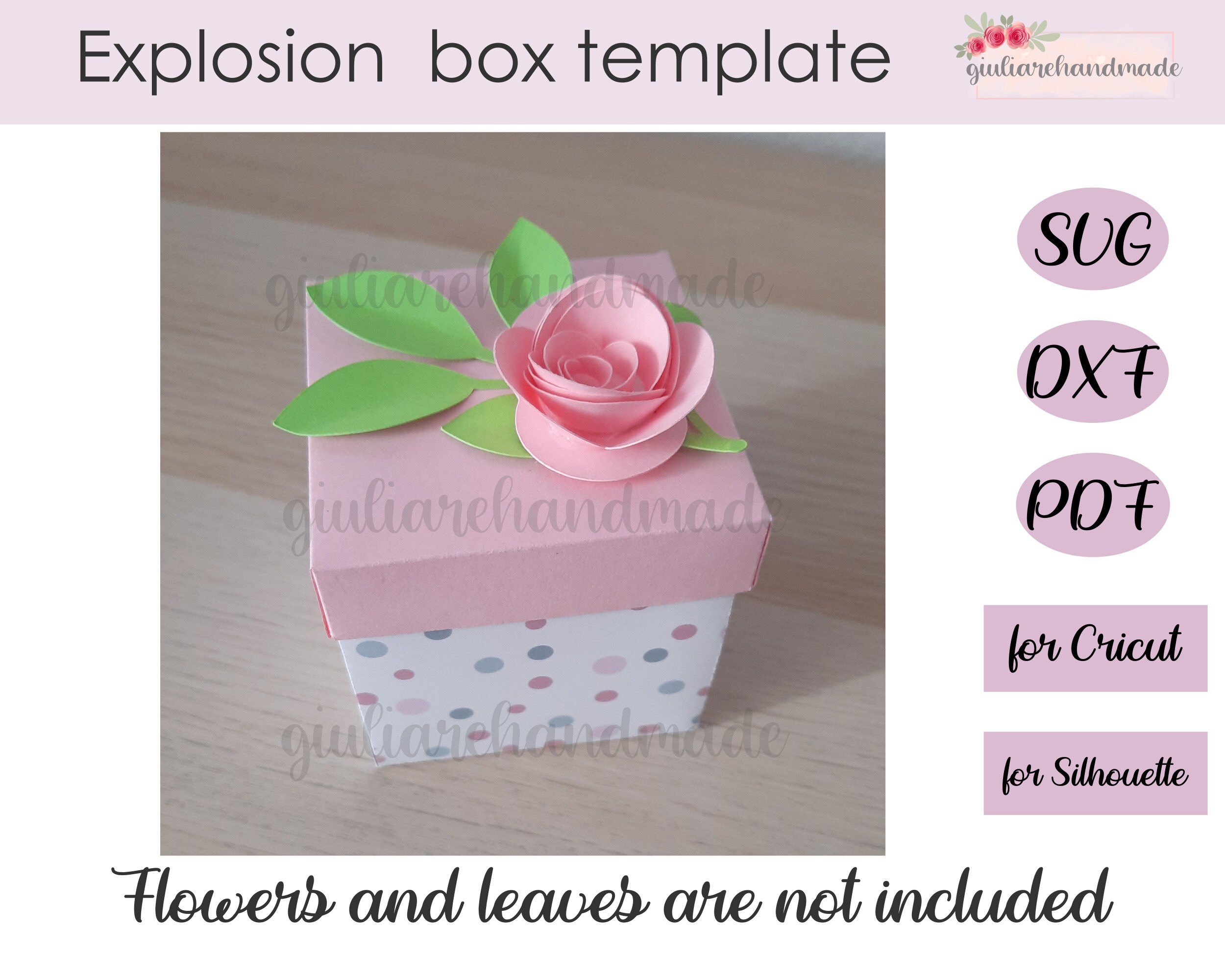 Explosion Box Box Svg Template Svg Files for Cricut and Etsy