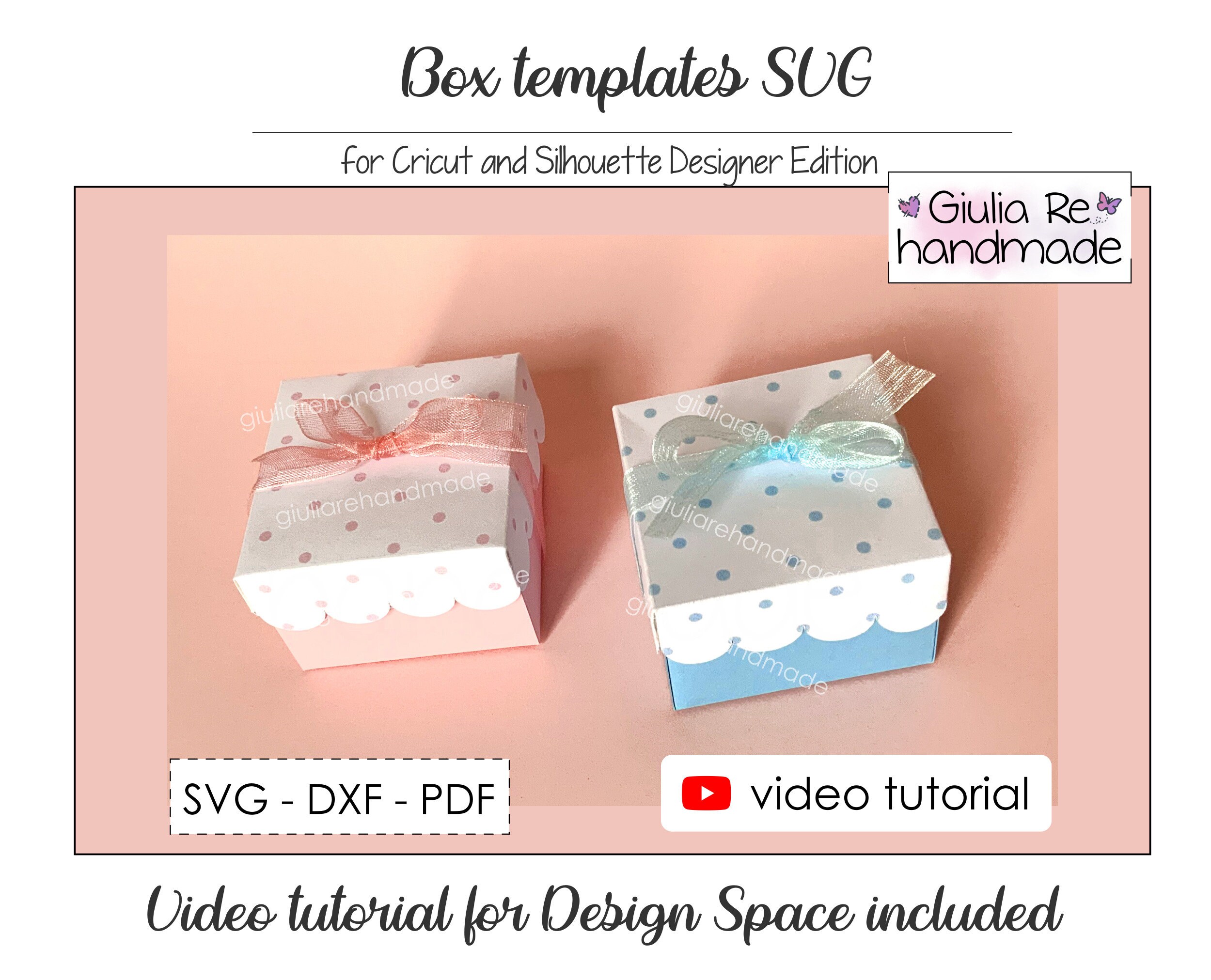 Box Template Svg, Gift Box Svg, Video Tutorial for Upload in Cricut ...