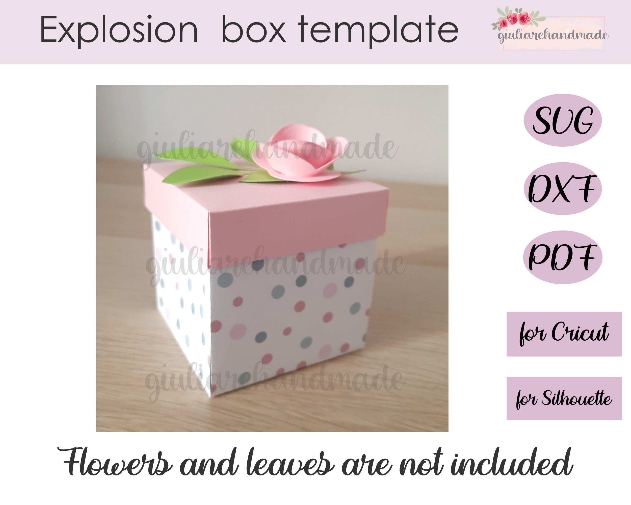 Explosion Box Box Svg Template Svg Files for Cricut and - Etsy