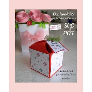 Scatoline natalizie, scatoline bomboniere, scatoline nascita, Tutorial fotografico per Cricut Design Space incluso
