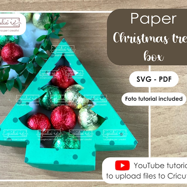 Boîtes de Noël, boîtes de faveur, boîtes de douche de bébé, tutoriel vidéo Cricut Design Space inclus