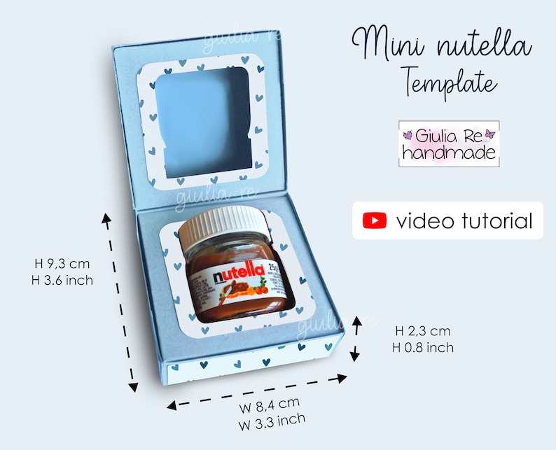 Nutella Pattern Nutella Box SVG, Svg Files for Cricut and Silhouette, Tutorial for ...