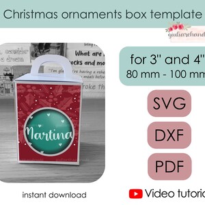 Scatoline natalizie, scatoline bomboniere, scatoline nascita, Tutorial per Cricut Design Space incluso