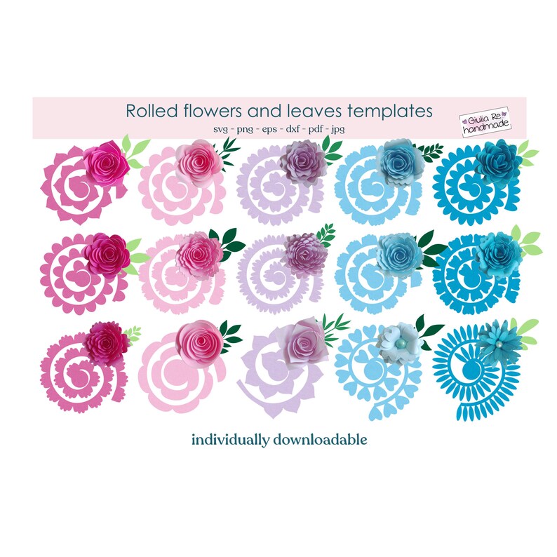 Download Rolled flower svg svg files for cricut digital download | Etsy