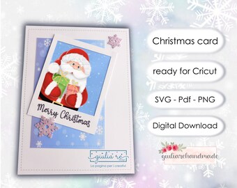 Carte de Noël, prête pour les fichiers Cricut, SVG, PNG et PDF haute résolution 300 dpi