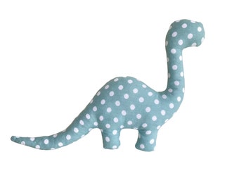 Handmade Cotton Fabric Rattle Toy Dinosaur - Soft and Safe Baby Toy for Sensory Development