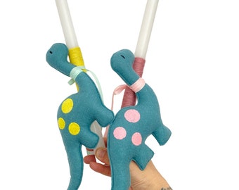 Easter lampada with handmade felt dinosaur, a easter candle for toddlers, a perfect easter gift for boys and girls,