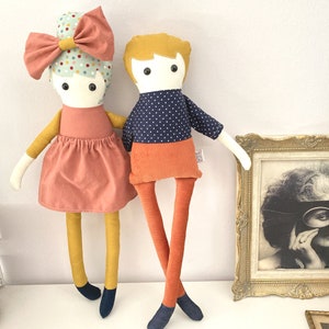 Muñeca Heirloom, una muñeca de tela para bebés y niños pequeños, un regalo de cumpleaños perfecto para niñas, muñeca suave perfecta para babyshower imagen 9