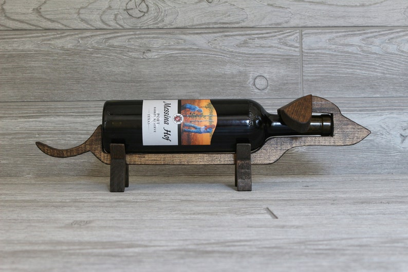 Wooden dachshund alcoholder wine holder wine rack and alcohol Etsy