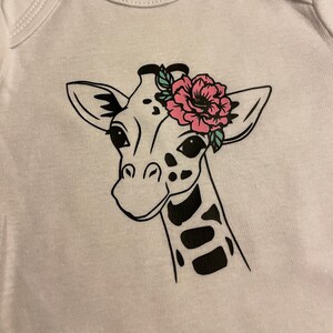 Floral Giraffe Onesie