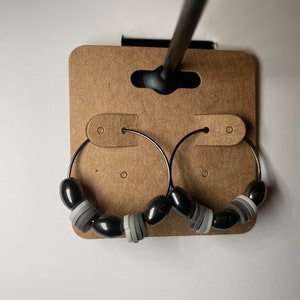 Heishi Bead Hoop Earrings
