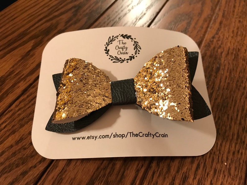 Faux Leather Hair Bows