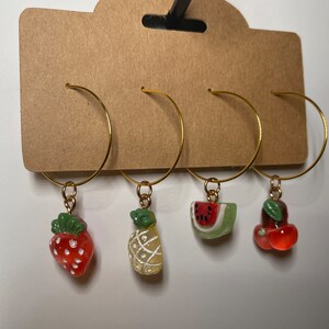 Wine Glass Charms - Fruits
