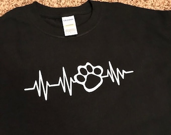 Paw Print Heartbeat T-Shirt