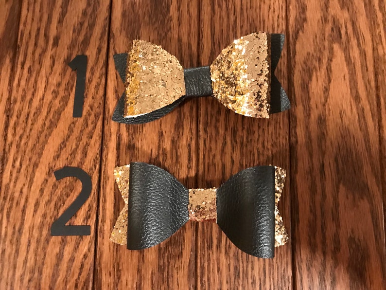 Faux Leather Hair Bows