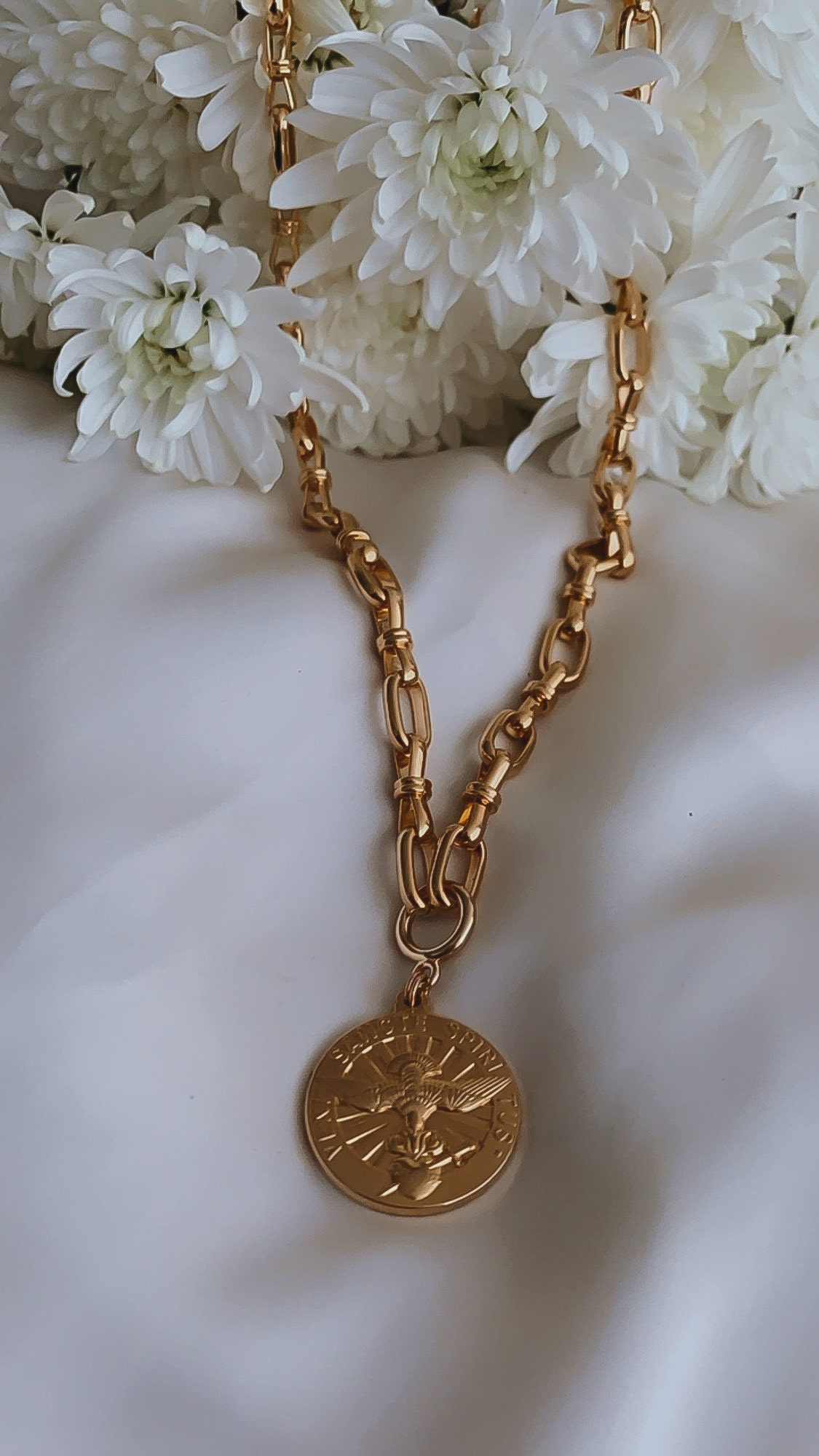 Gold Medallion Coin Necklace Eagle Coin Choker Eagle Coin - Etsy