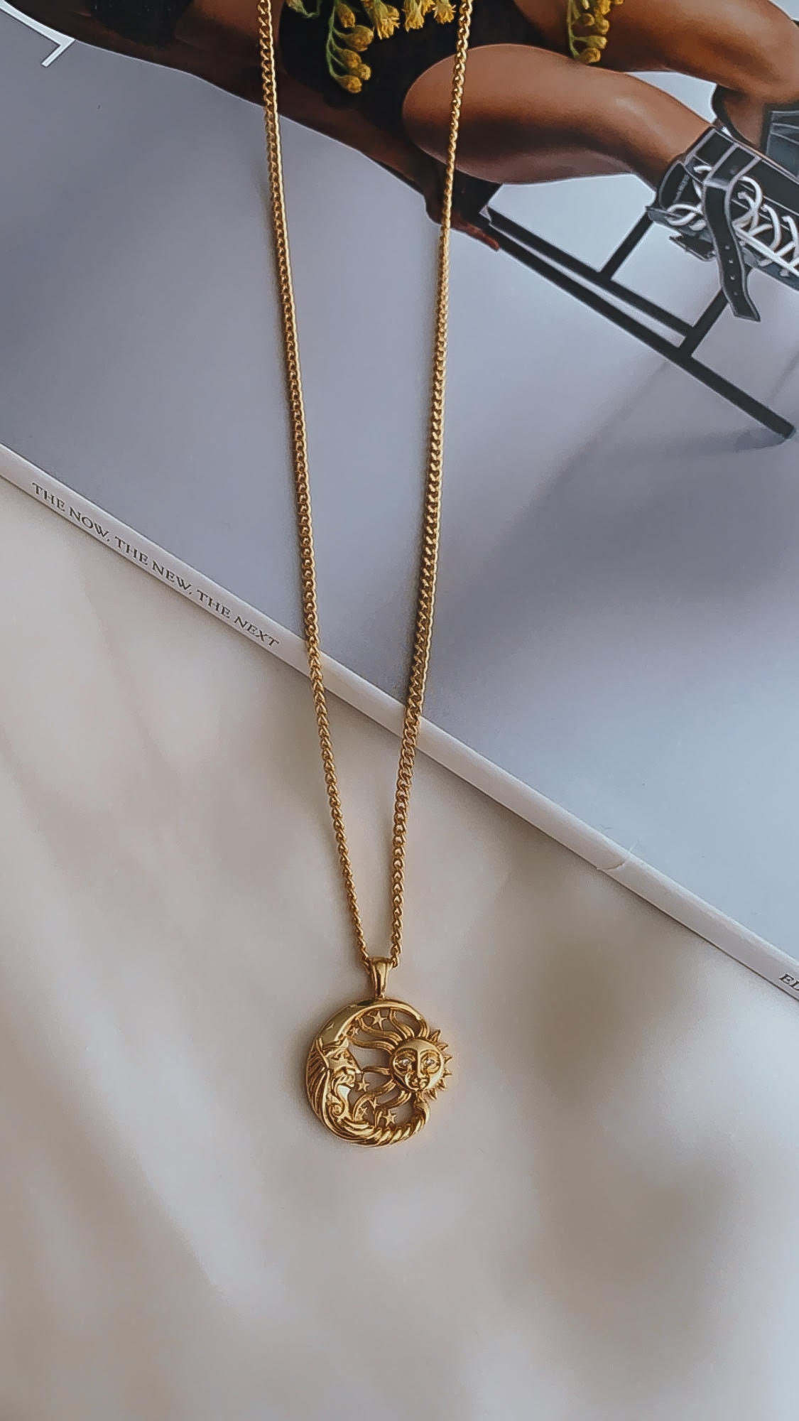 Sun medallion gold necklace Sun Pendant Necklace Medal | Etsy