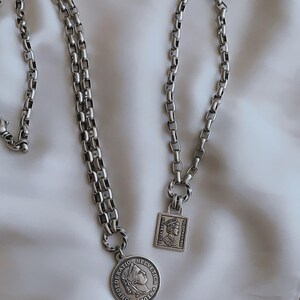 Silver Rome Coin Necklace Coin charm necklace Coin pendant Necklace image 7
