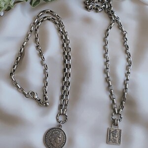 Silver Rome Coin Necklace Coin charm necklace Coin pendant Necklace image 10