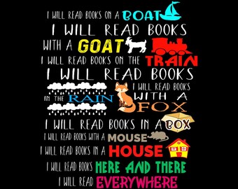 Read Books On A Boat & Everywhere Reading Gifts Kids Digital PNG.