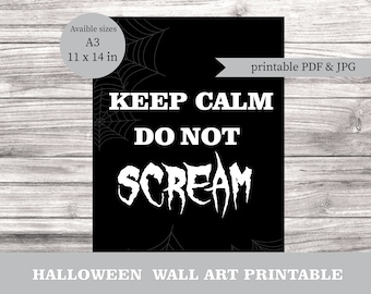 Halloween wall art, Halloween wall art printable, Halloween poster, Halloween decor, Halloween print, Halloween printable, instant download