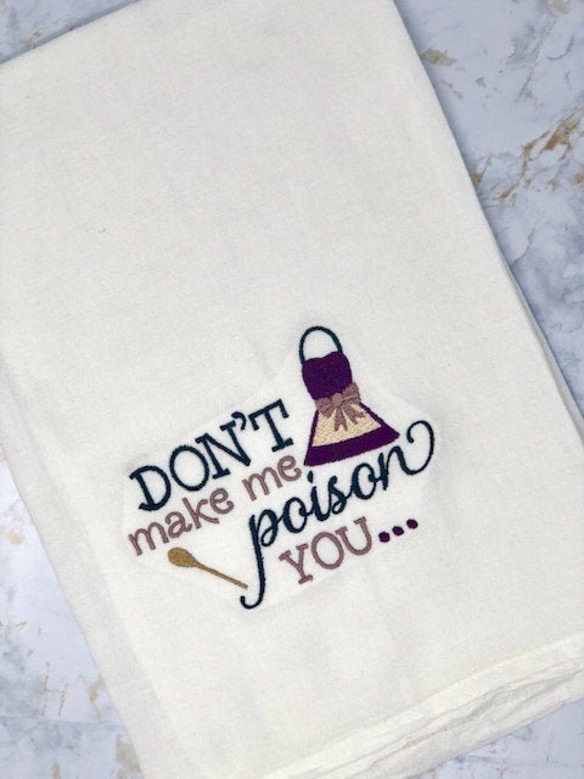 Funny Flour Sack Towels / Funny Sayings Towels / Embroidered Etsy