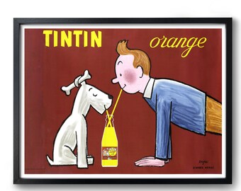 Tintin poster | Etsy Posters & Wall Scrolls Tintin