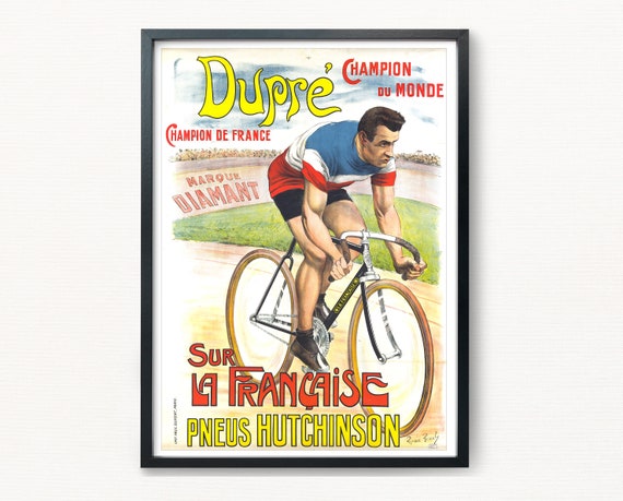 Vintage French Tour de France Cycling Poster A3 Print