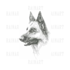 German Shepherd 6 Svg - GSD Design - German Shepherd Dog - Dog Vector - Design for Kids - AI File - Eps File - Png - Jpeg