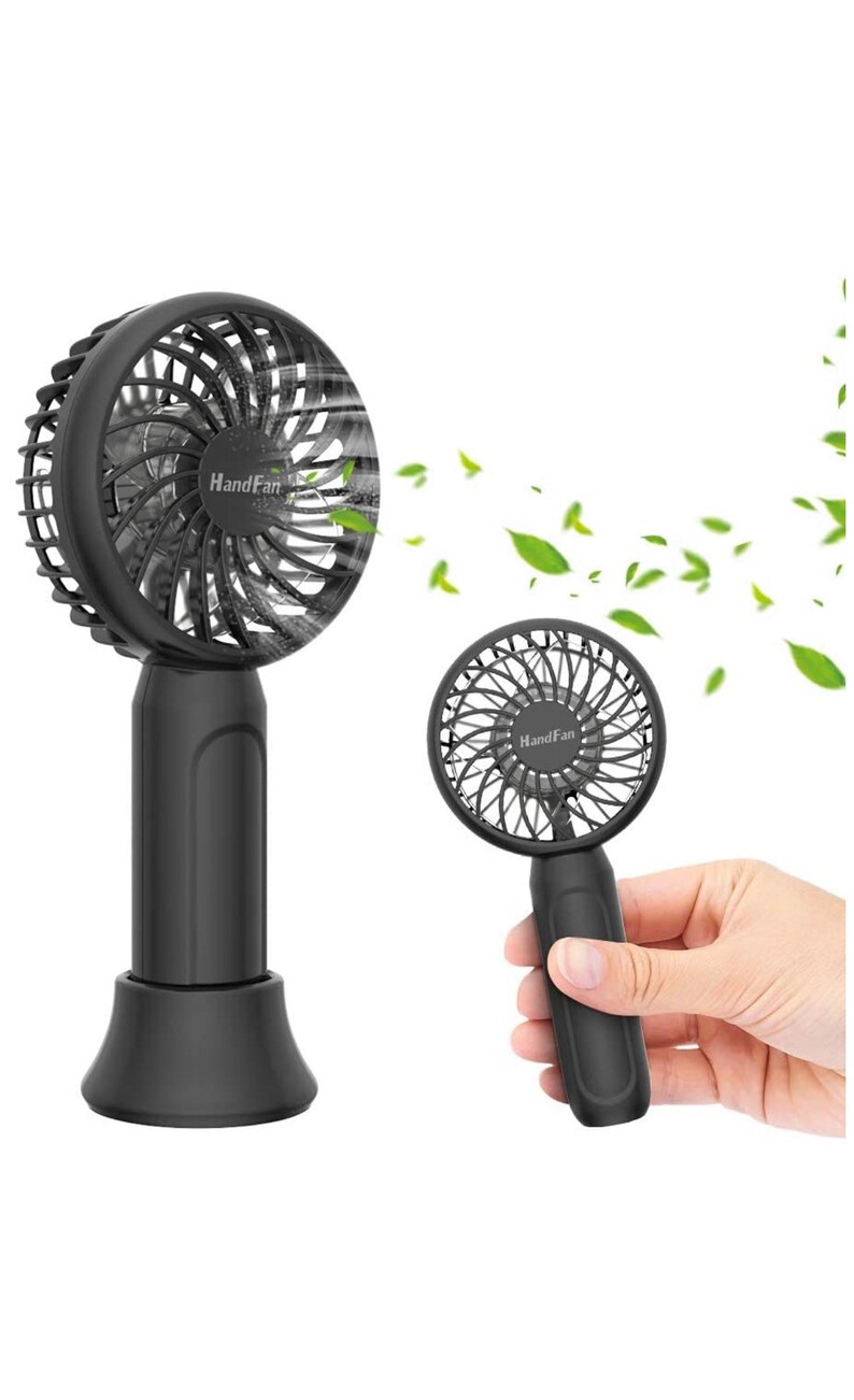 Color : Black Fan Handheld Fan Mini Portable USB Charging Fan Study Desktop 5 Leaf Fan with Detachable Base Mini Portable Cooling Fan Color : Black Fan Handheld Fan Mini Portable USB Charging Fan Study Desktop 5 Leaf Fan with Detachable Base Mini Portable Cooling Fan