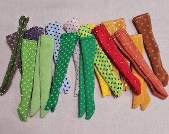 Tights for Blythe dolls, Thigh Stockings for Blythe, Knee Socks for Blythe, Socks and Short Socks, Blythe outfit. Color 1-41