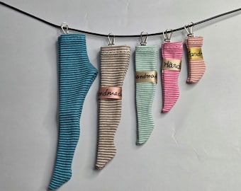 Blythe Doll Striped Legwear / Tights, Stockings, Knee High Socks & Ankle Socks / Doll Clothes / Cute Doll Accessories