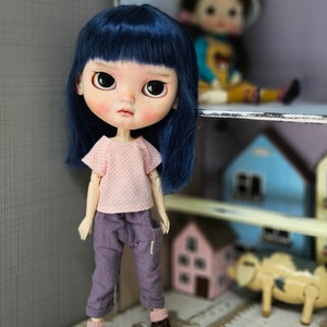 Blythe T-Shirt, Blythe doll T-Shirt, Handmade for Blythe, Blythe doll clothes.