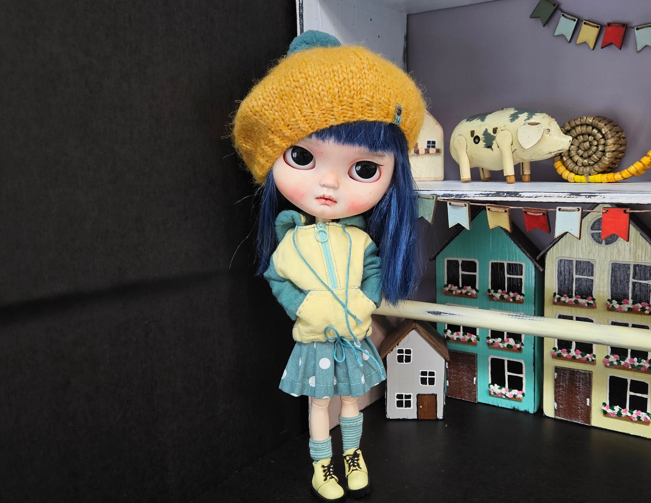 Abiti Bambola Alla Moda Per Bambola Blythe Set Vestiti Abito T-shirt - Foto 13