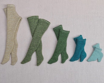 Tights for Blythe dolls, Thigh Stockings for Blythe, Knee Socks for Blythe, Socks and Short Socks, Blythe outfit.Color 42-83