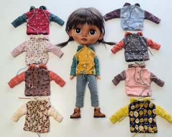 Blythe Hoodie, Handmade for Blythe, Blythe doll clothes, Doll Hoodie.