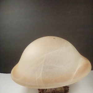 Cone shape tan swirl glass light replacement globe